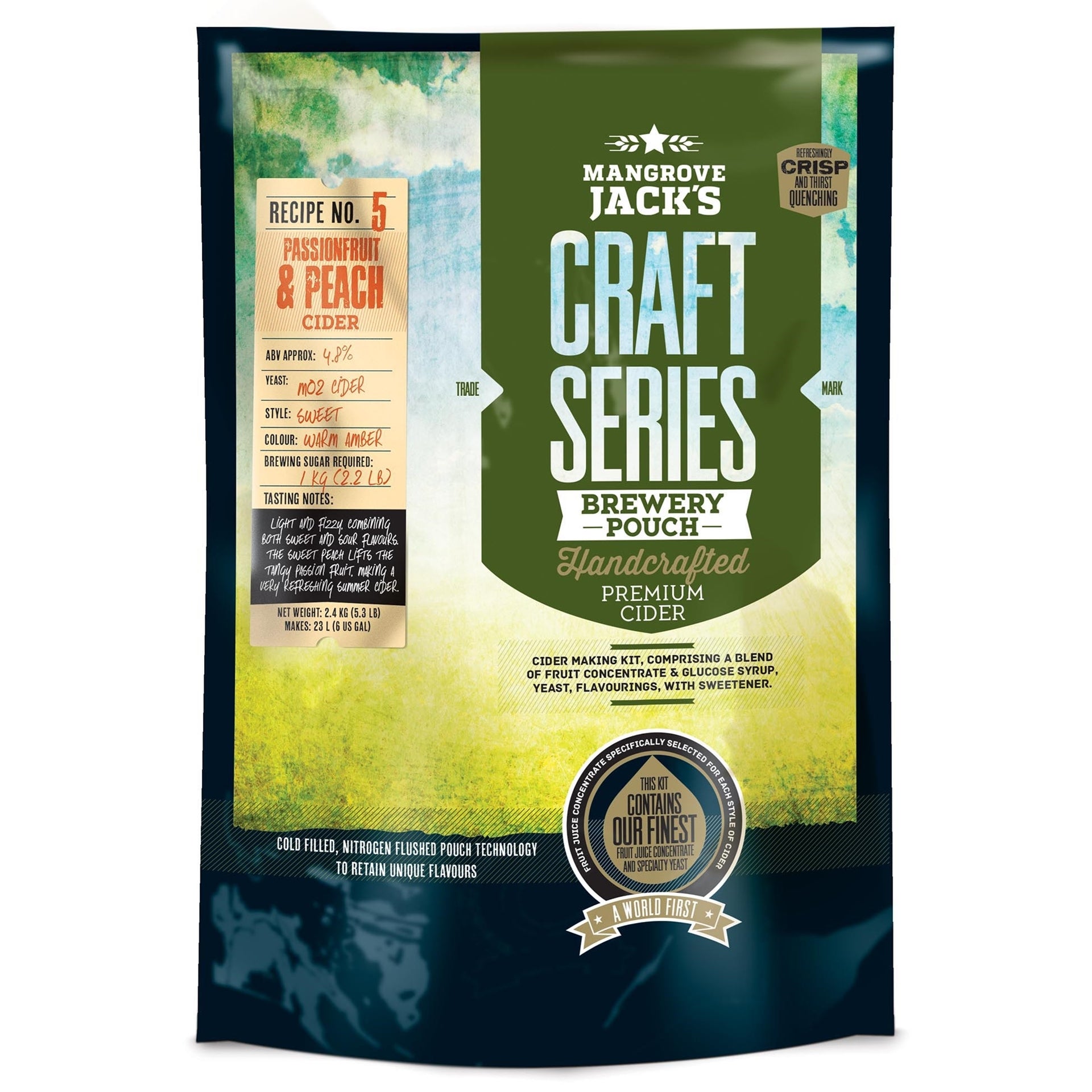 Mangrove Jack's Craft Series Peach and Passionfruit Cider - 2.4kg