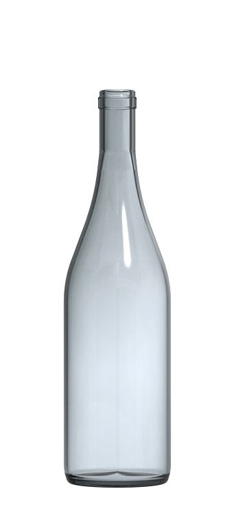 750 ml Clear Burgundy Bottle, Case of 12