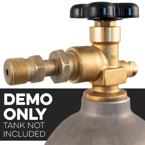 CO2 Regulator to Nitrogen or Argon Tank Adapter | CGA320 male thread by CGA580 male thread