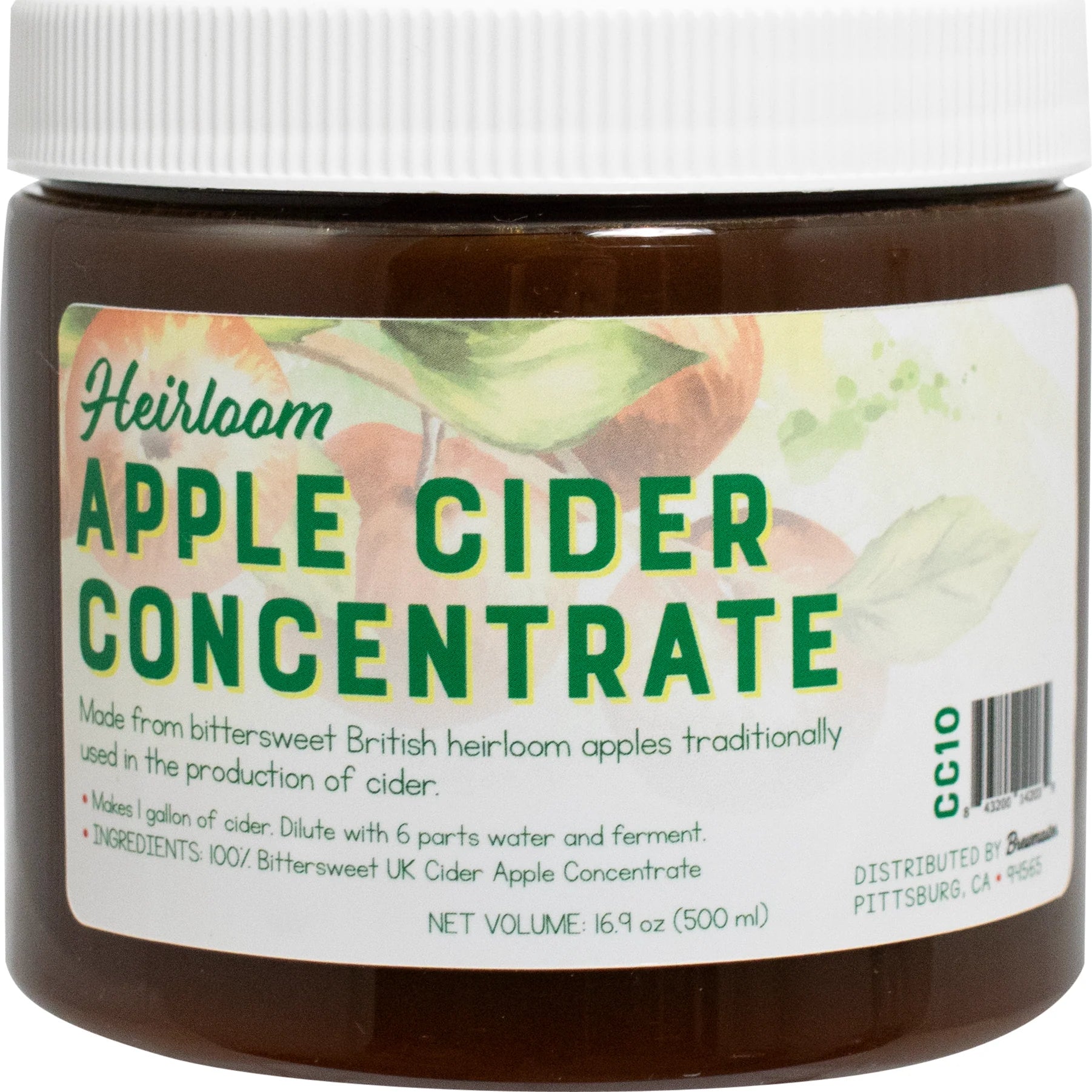 British Bittersweet Apple Cider Concentrate - For 1 Gallon of Cider - 0.5 L - 1.38 lb