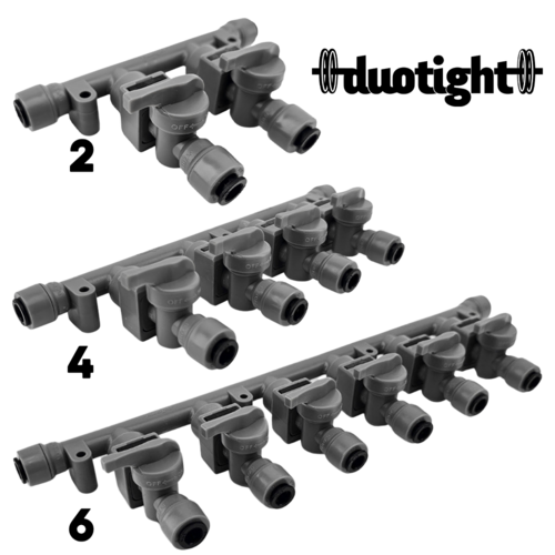 Duotight Gas Manifold | Push-In Check Valves | 8 mm Duotight