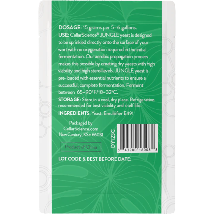CellarScience® JUNGLE Dry Yeast | Specialty Ale | Premium Beer Yeast