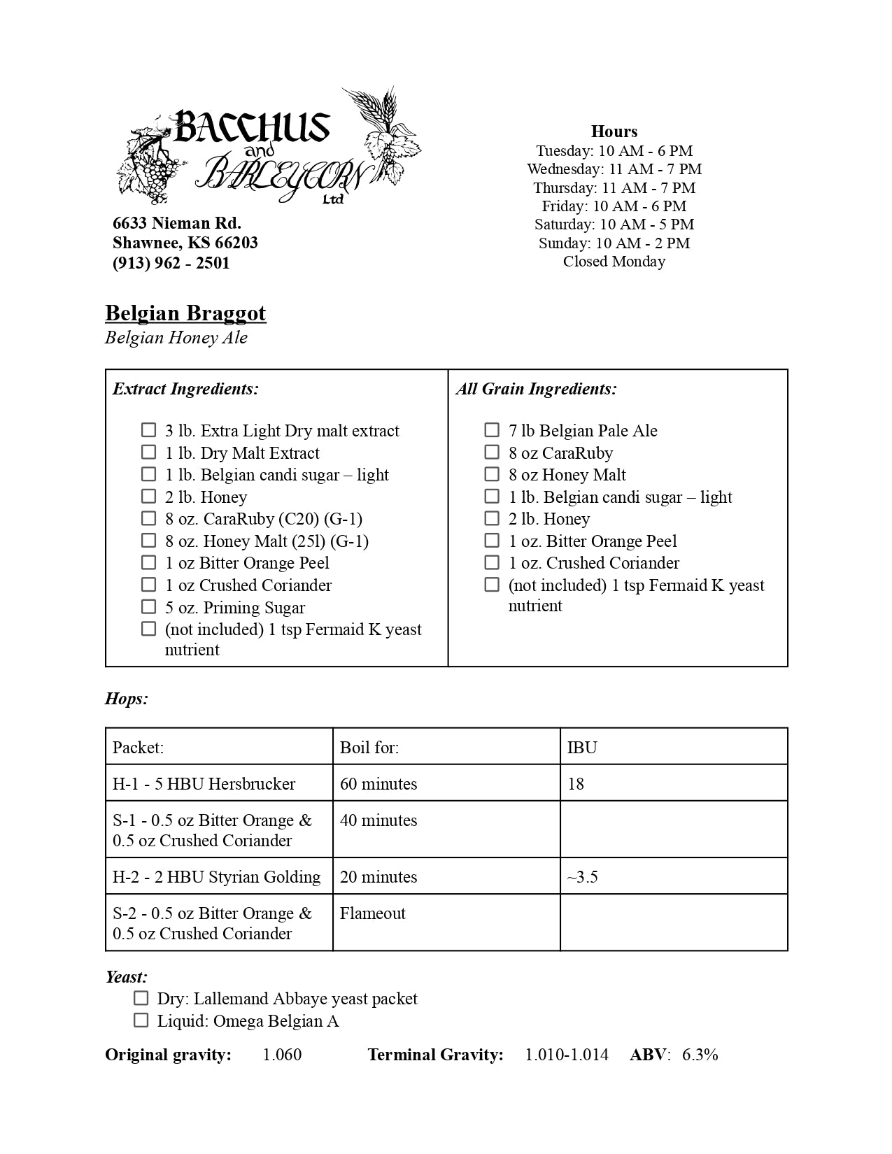 Belgian Braggot (Belgian Honey Ale)