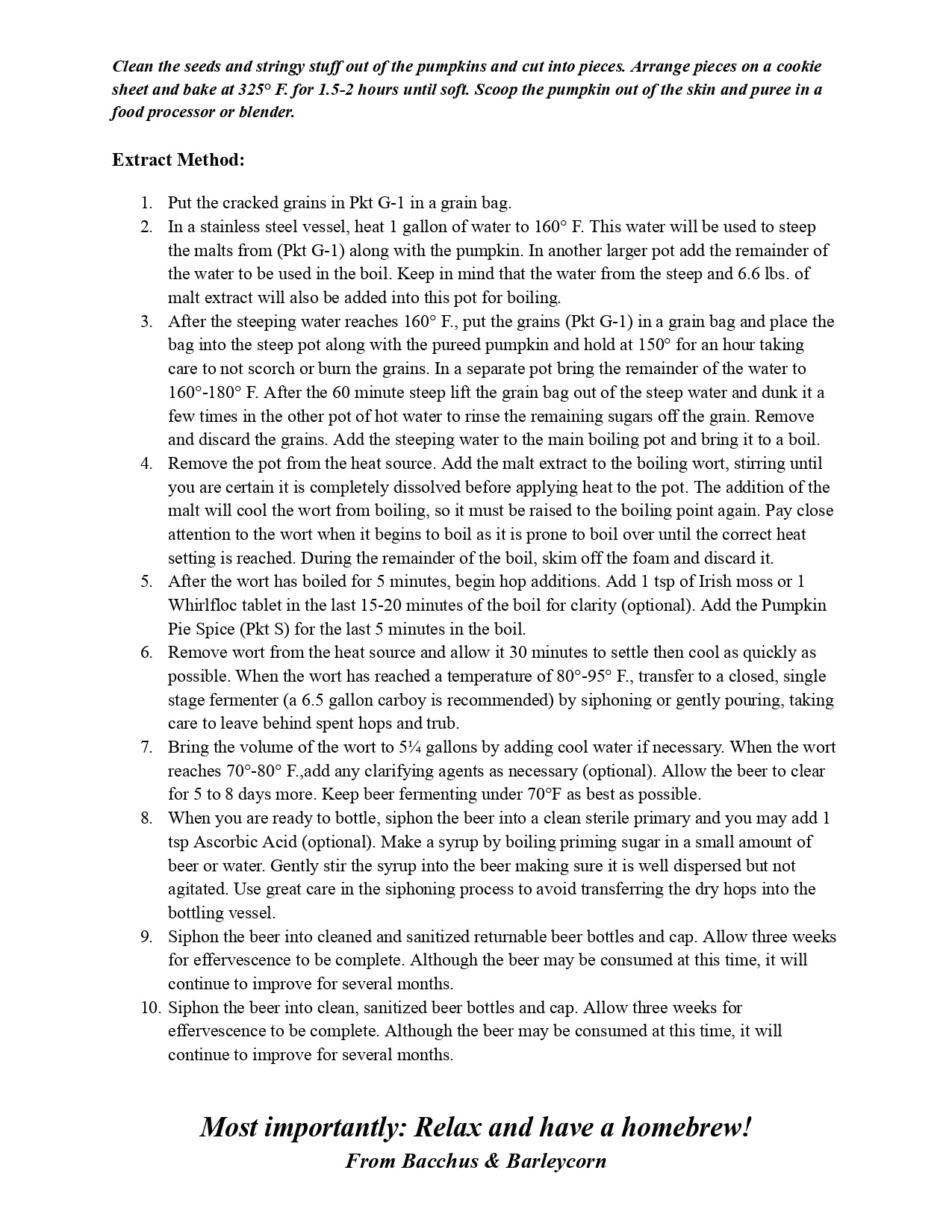 Jack-O'-Lantern Ale (Pumpkin Spice Ale)