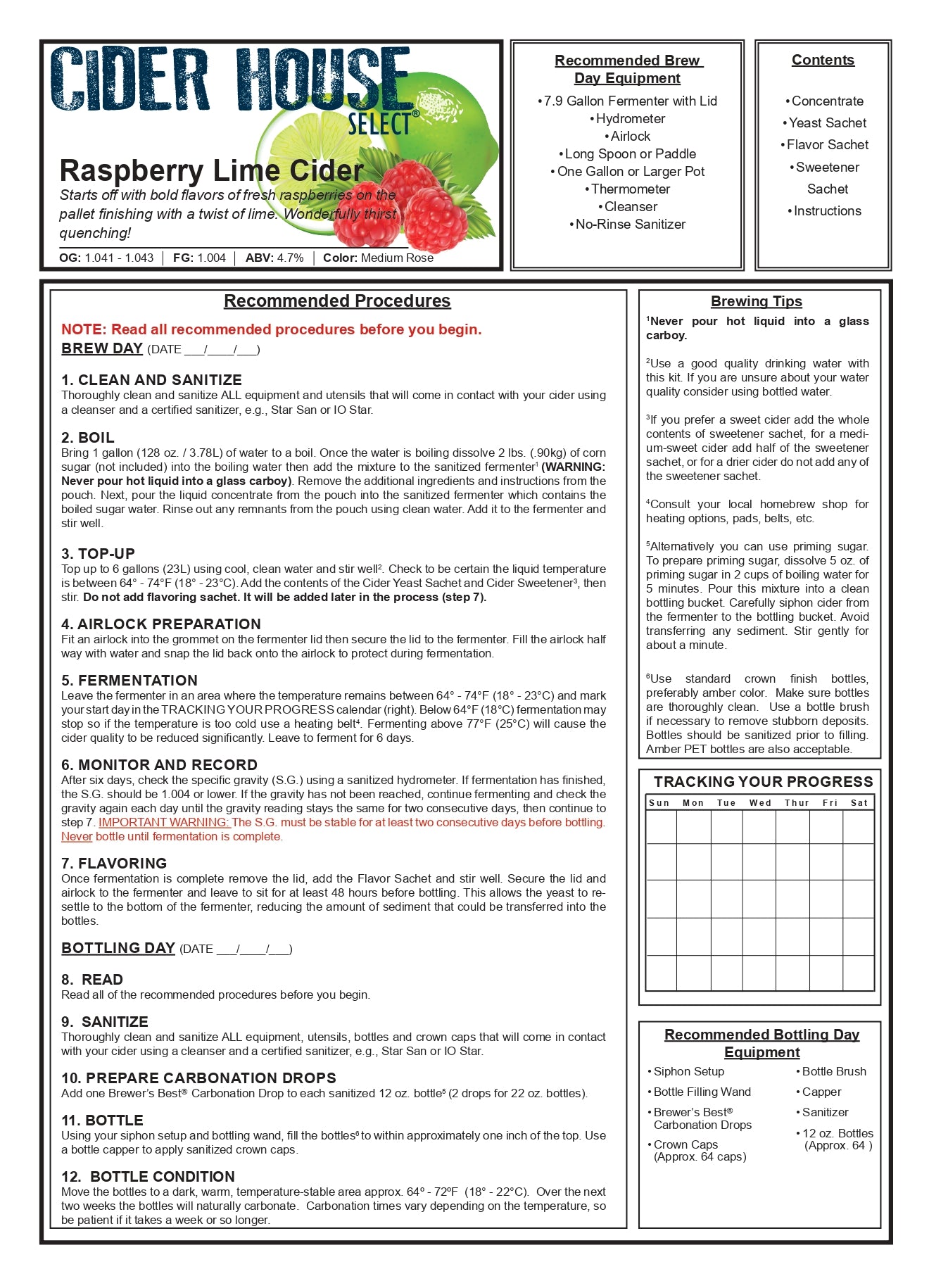 Cider House Select Cranberry Cider Kit