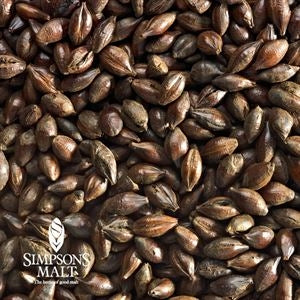 Malt Type: 
    Roasted Malt 
  
  
    Grain Origin: 
    United Kingdom 
  
  
    Wort Color: 
    488.1-713.1° Lovibond (1301-1902 EBC) 
  
  
    Moisture: 
    0.035 
  
  
    Usage: 
    Up to 10% 
  
     
    Simpsons Roasted Barley is a quintessential ingredient for Irish Dry Stouts.  Slight bitterness, with roasted and coffee flavor notes make this the perfect malt for the darkest beers.
