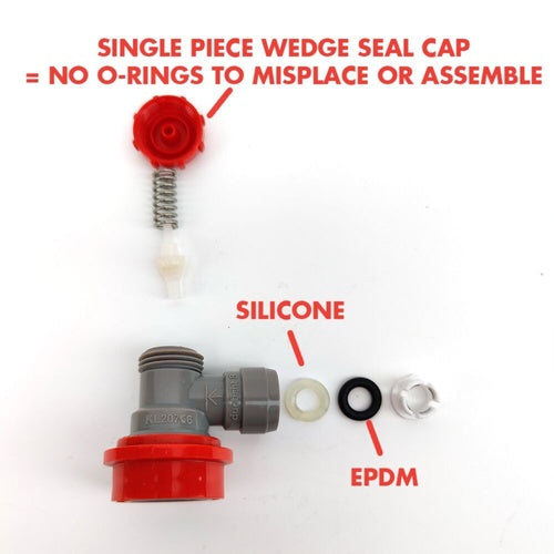 Duotight Ball Lock Quick Disconnect (QD) Gas In - 8 mm