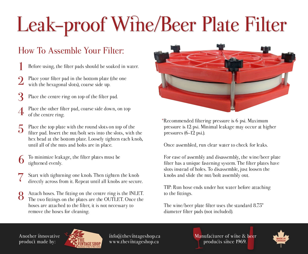 Monster Brite Plate Filter Gravity Flow