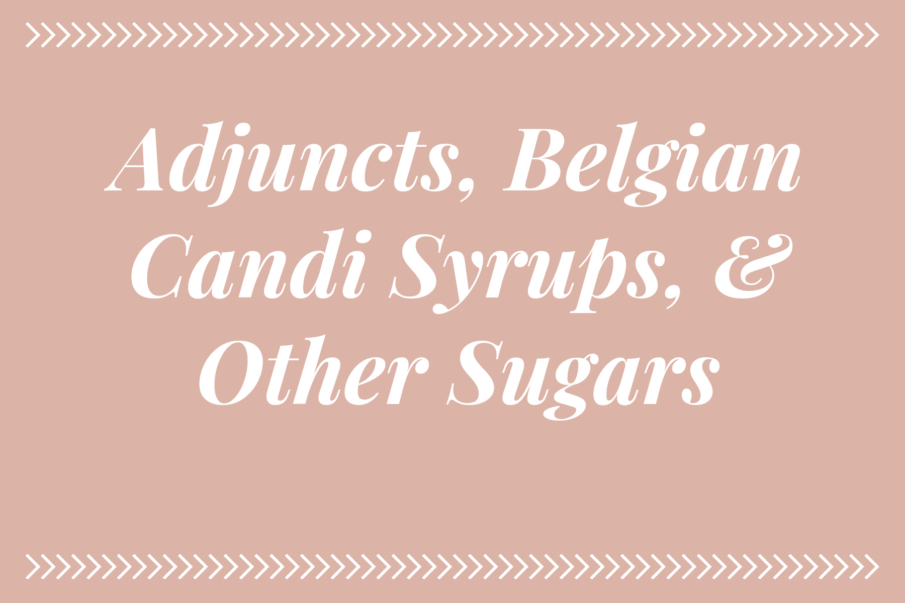 Adjuncts, Belgian Candi Syrups, & Other Sugars