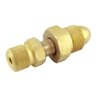 CO2 Regulator to Nitrogen or Argon Tank Adapter | CGA320 male thread by CGA580 male thread