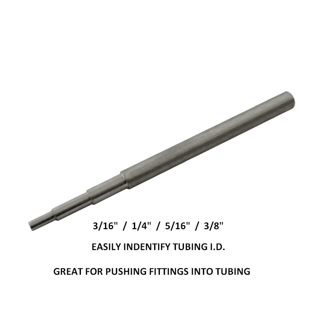 Tube Sizing Rod- Stainless (3/16", 1/4", 5/16", 3/8"-ID's)