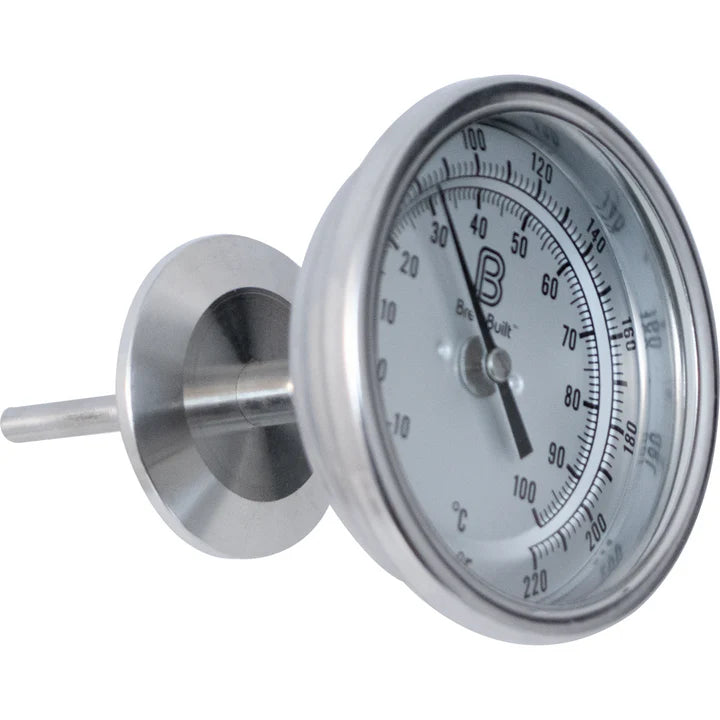 BrewBuilt® 1.5" Tri-Clamp Thermometer | 2" Probe