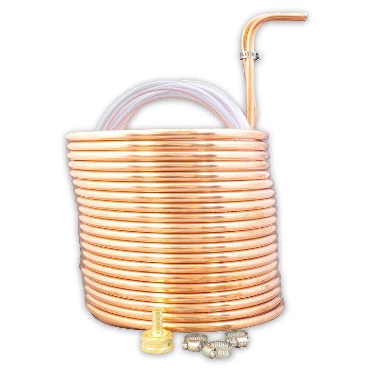 Copper Wort Chiller - 50 FT W/ Vinyl Tubing