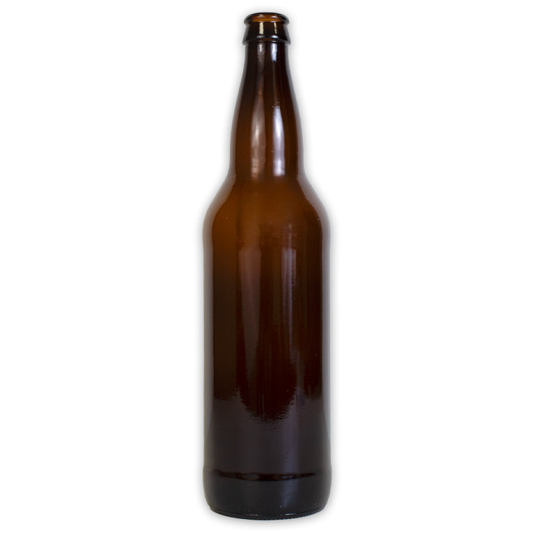 22 OZ New Amber Beer Bottles 12/case