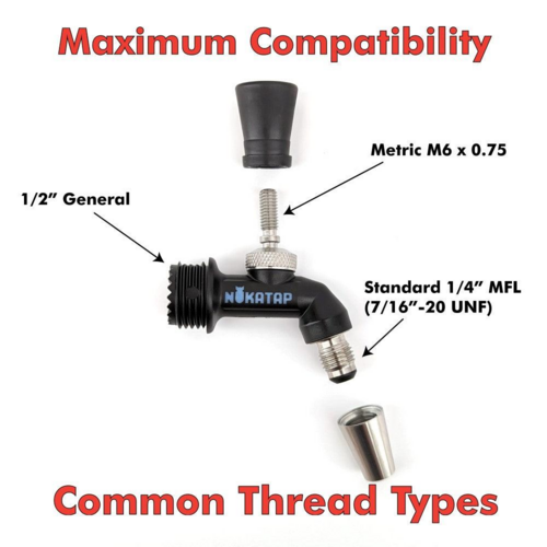 NukaTap® Mini Beer Faucet | Matte Black | Forward Sealing