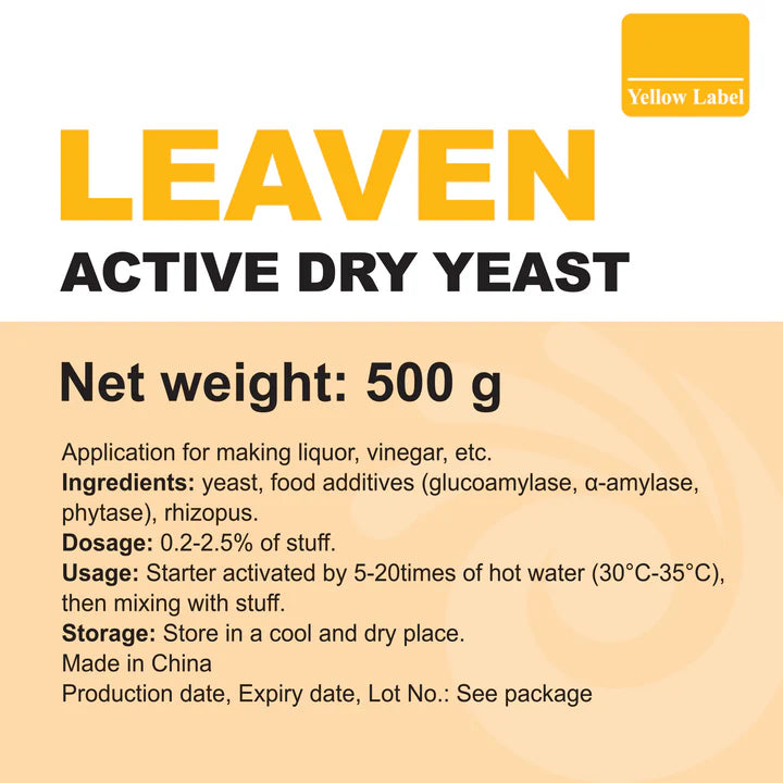 Angel Yeast | Yellow Label Distiller's Yeast | 500 g