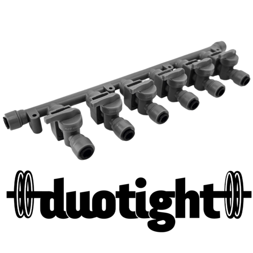 Duotight Gas Manifold | Push-In Check Valves | 8 mm Duotight