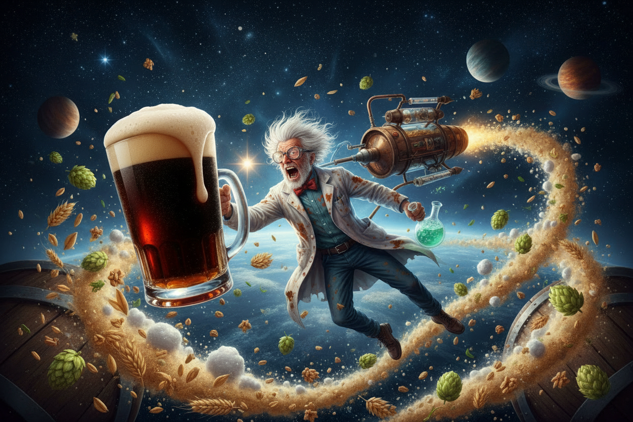 make the beer darker and remove the rainbow