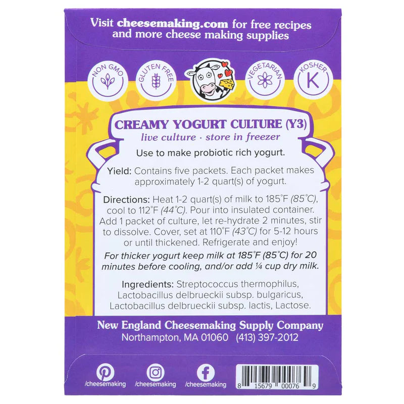 Yogurt Starter Culture (Creamy) 5 Pack