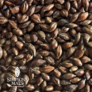 Malt Type: 



    Roasted Malt 

  



  

    Grain Origin: 



    United Kingdom 

  



  

    Wort Color: 



    488.1-713.1Â° Lovibond (1301-1902 EBC) 

  



  

    Moisture: 



    0.035 

  



  

    Usage: 



    Up to 10% 

  

     

    Simpsons Roasted Barley is a quintessential ingredient for Irish Dry Stouts.  Slight bitterness, with roasted and coffee flavor notes make this the perfect malt for the darkest beers.