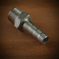 Fitting A  &#189;&Prime; Male NPT  

  Fitting B  &#189;&Prime; Barb  

  

 Made of 304 Stainless Steel, this convenient adapter is durable and easy to use.