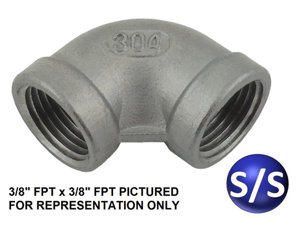 90° ELBOW, 1/2"FPT X 1/2"FPT (304 S/S)