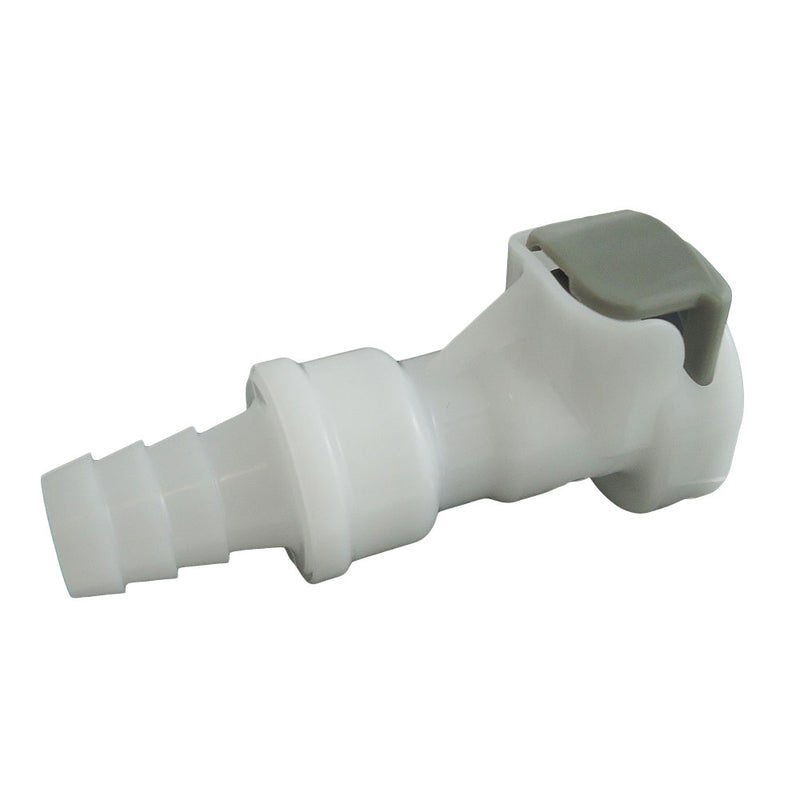 Quick Coupler - Female 3/8 barb w/ Shutoff