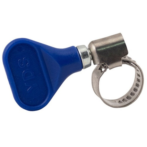 S/S Clamp w/ Thumb Screw - 1/2" (8-12 mm) - Blue