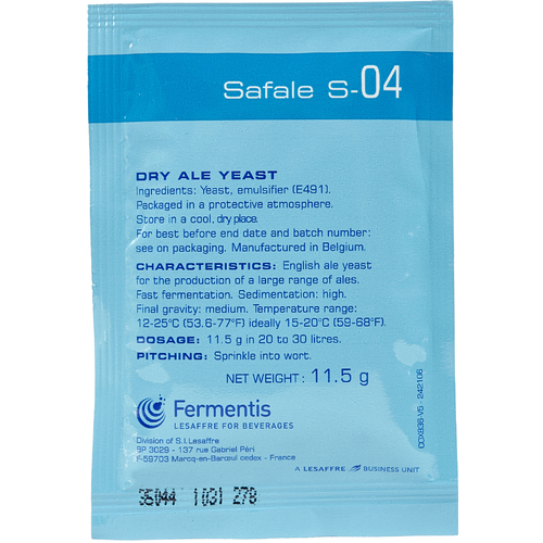 Fermentis Safale S 04 Ale Yeast