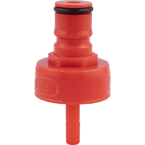 Carbonation and Line Cleaning Ball Lock Quick Disconnect (QD) Cap - Red Plastic