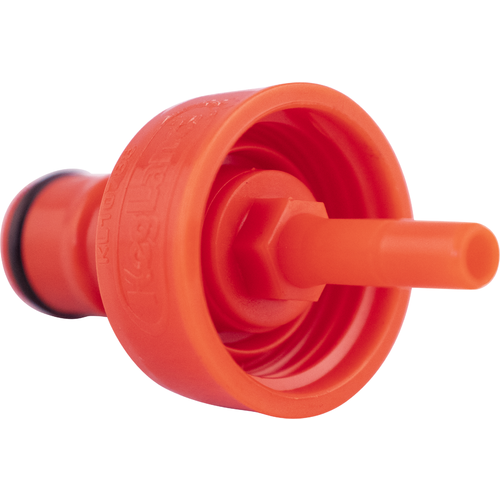 Carbonation and Line Cleaning Ball Lock Quick Disconnect (QD) Cap - Red Plastic