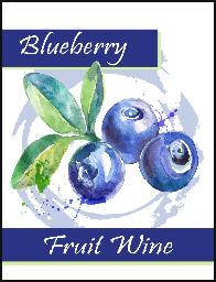 Blueberry Fruit Wine Labels 30 ct