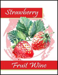 Strawberry Wine Labels 30 ct