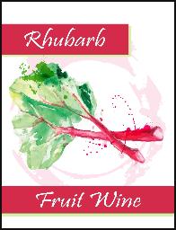 Rhubarb Wine Labels 30 ct