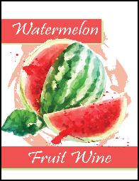 Watermelon Wine Labels 30 ct