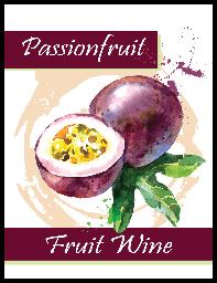 Passionfruit Wine Labels 30 ct