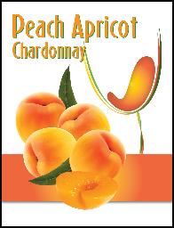 Peach Apricot Island Mist Wine Labels 30 ct