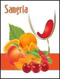 Sangria Wine Labels 30 ct