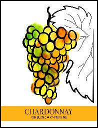 Chardonnay Wine Labels 30 ct