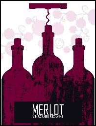 Merlot Wine Labels 30 ct