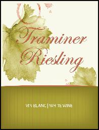 Taminer Riesling Wine Labels 30 ct