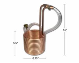 Copper Wort Chiller - 25 FT W/ Vinyl Tubing