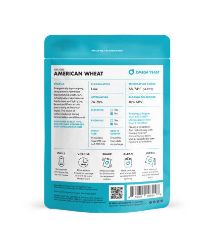 Omega Yeast Labs OYL-002 American Wheat