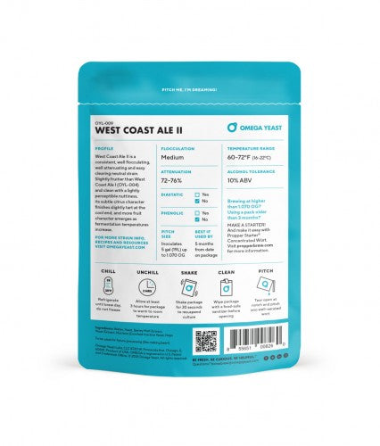 Omega Yeast Labs OYL-009 West Coast Ale II