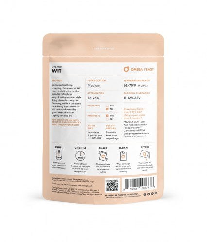 Omega Yeast Labs OYL-030 Wit